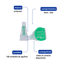 Agulha Para Caneta De Insulina 4mm 32G 100un - Uniqmed