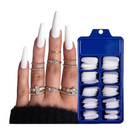 Unha Postiça Bailarina Curta Branca 100un - Gwen