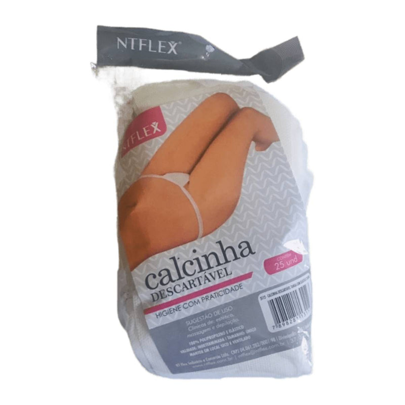 Calcinha Descartável Tanga Com Elástico 50un - NT Flex