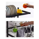 Escorredor De Louça Suspenso Para Pia Inox Preto Ajustável - MC