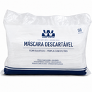 Máscara Descartável Tripla Camada Com Elástico 50un - Wiltex