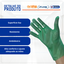 Luva TPE Verde Sem Pó 100un - Talge