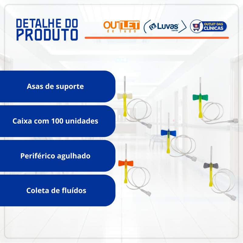 Scalp De Segurança Descartável Estéril 100un - Descarpack