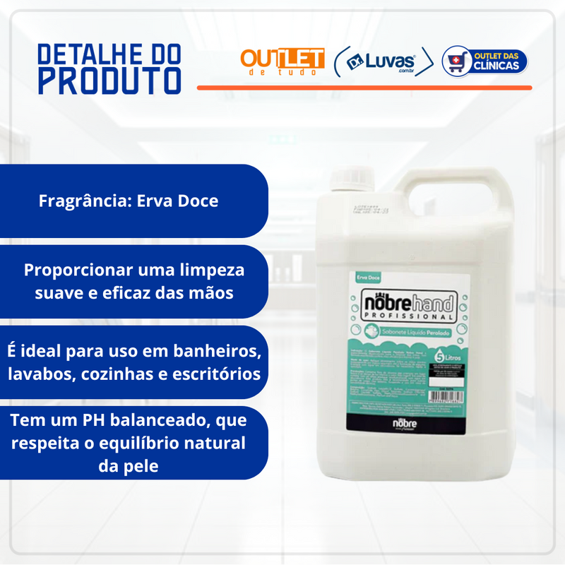 Sabonete Líquido Concentrado 5l Erva Doce - Nobre