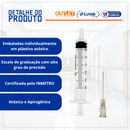 Seringa 3ml Bico Luer Slip Com Agulha 25x0,70 mm 100un - Descarpack