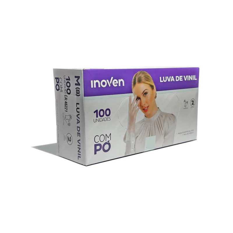Luva de Vinil Com Pó 100un - Inoven