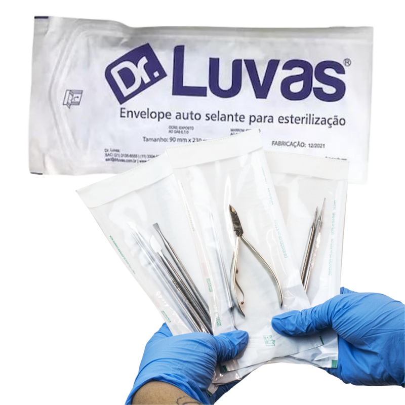 Envelope Para Autoclave 9x23 cm 100un - Dr. Luvas