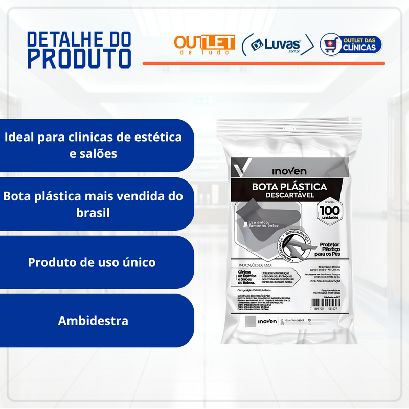Bota Plástica Propé 100un  - Inoven