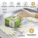 Luva de Látex Branca Com Pó 100un - Descarpack