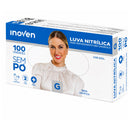 Luva de Procedimento Nitrílica Azul Sem Pó 100un - Inoven
