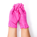 Luva de Procedimento Nitrílica Rosa Sem Pó 100un - Supermax