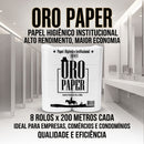 Papel Higiênico Branco 200m 8 rolos - Oropaper