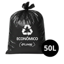 Saco de Lixo Preto 50 Litros 100un - Dr Luvas