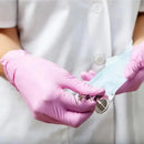 Luva Nitrílica Rosa Sem Pó 100un - Talge