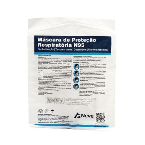 Mascara Respiratória PFF2 N95 1un - Nuca Neve
