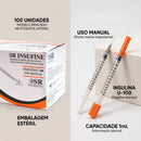 Seringa Insulina 0,5ml Com Agulha Fixa 30X0,80 100un - SR