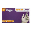 Luva de Látex Branca Com Pó 100un - Talge