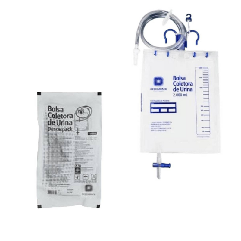 Bolsa Coletora De Urina 2L Sistema Fechado - Descarpack