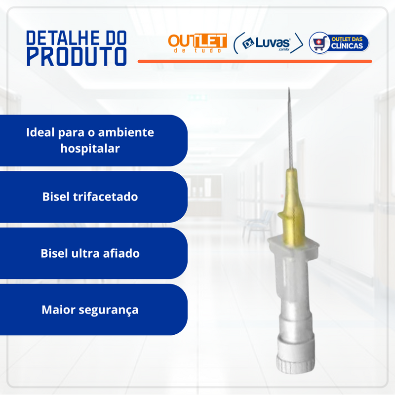 Cateter Intravenoso 24G 50un - Solidor