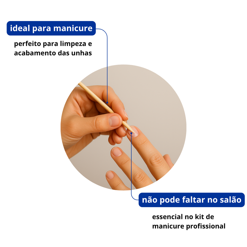 Palito de Unha Pontiagudo e Chanfrado 100un - Talge