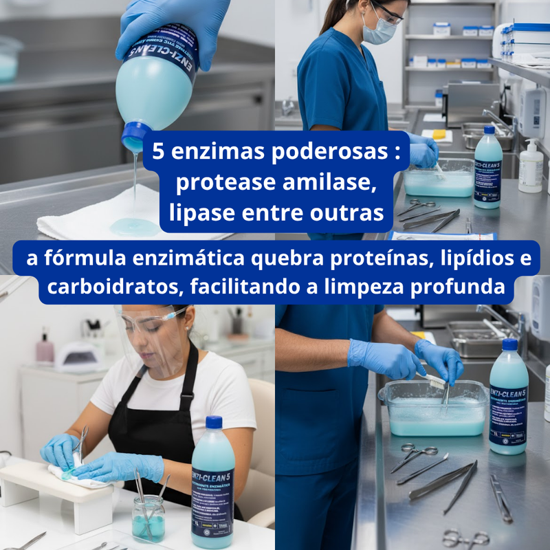 Detergente Enzimatico 1L  Uso Profissional Am - Clean