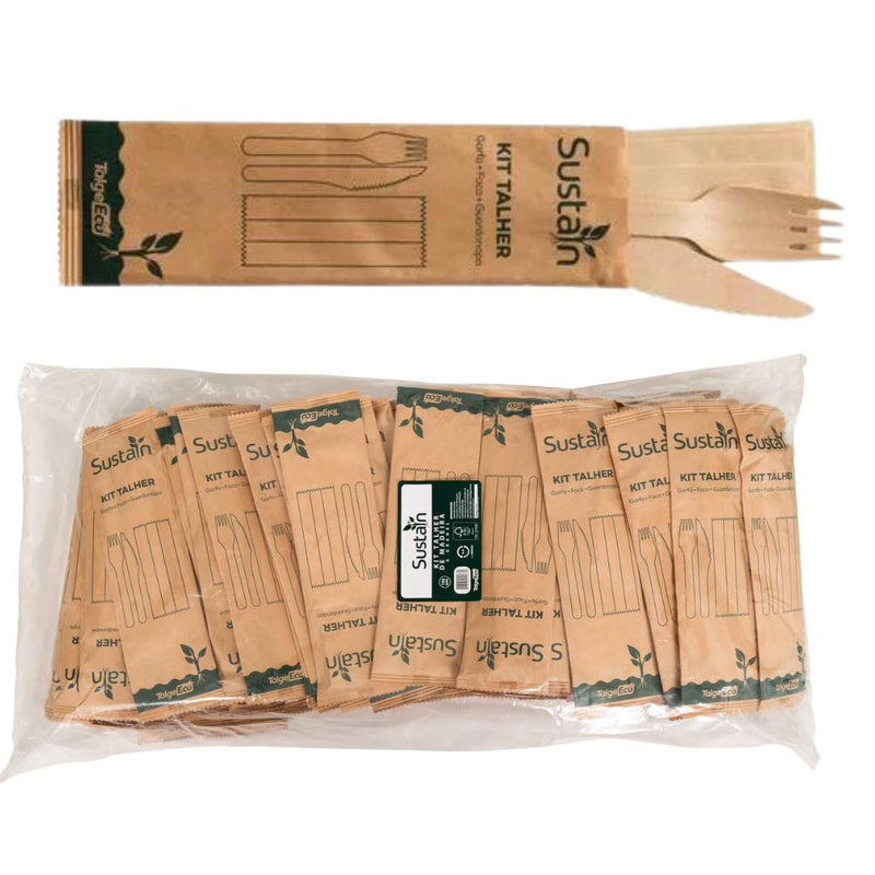 Kit Talher de Madeira 100un - Talge
