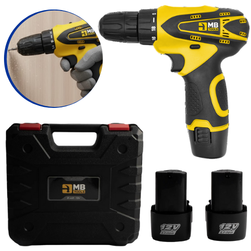 Parafusadeira eletrica 12v 780 sem ponteiras + 1 ano de garantia - MB TOOLS