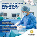 Avental Descartável Cirúrgico Estéril Azul - Descarpack