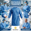Avental Descartável Cirúrgico Estéril Azul - Descarpack