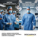 Avental Descartável Cirúrgico Estéril Azul - Descarpack