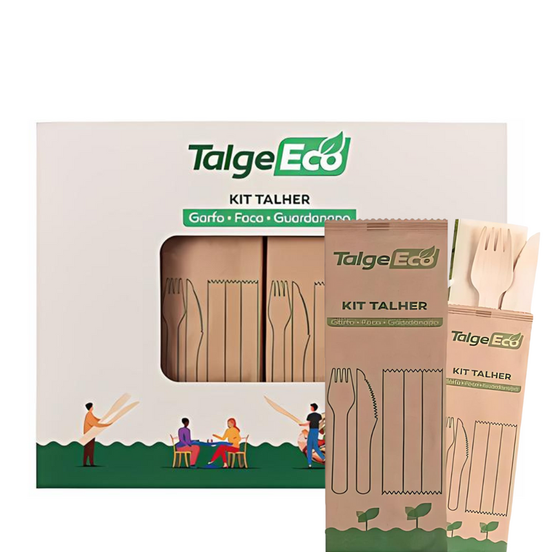 Conjunto de Garfo Faca e Guardanapo 100un - Talge