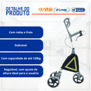 Muleta Canadense Regulável Com Rodas E Freio - Supermedy