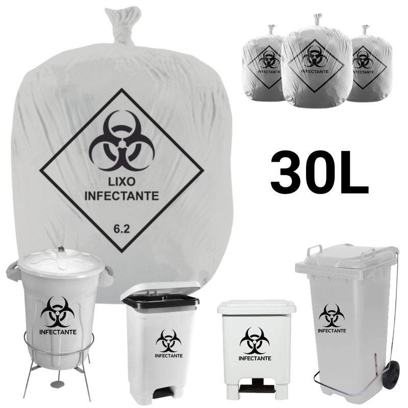 Saco de Lixo Hospitalar 30 Litros 100un - Talge