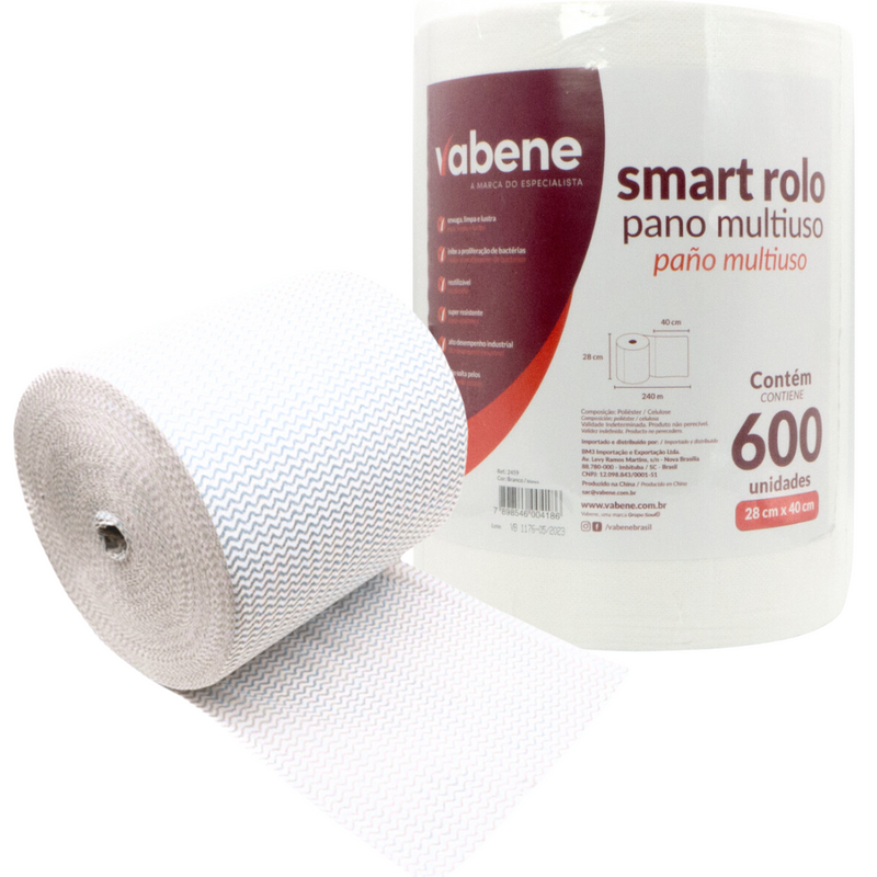 Pano Multiuso 28cm x 240m Branco - Vabene