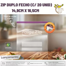 Saco Zip Fecho Duplo 18 x 20cm 14un - Talge