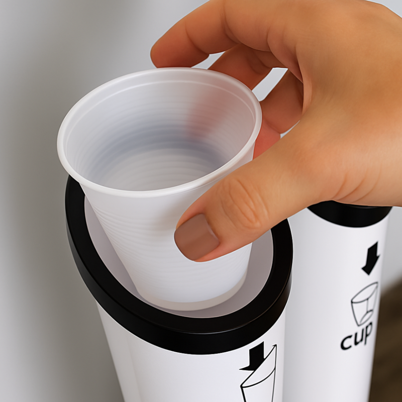 Lixeira Para Copos de Água e Café Duplo Papacopo - Nobre