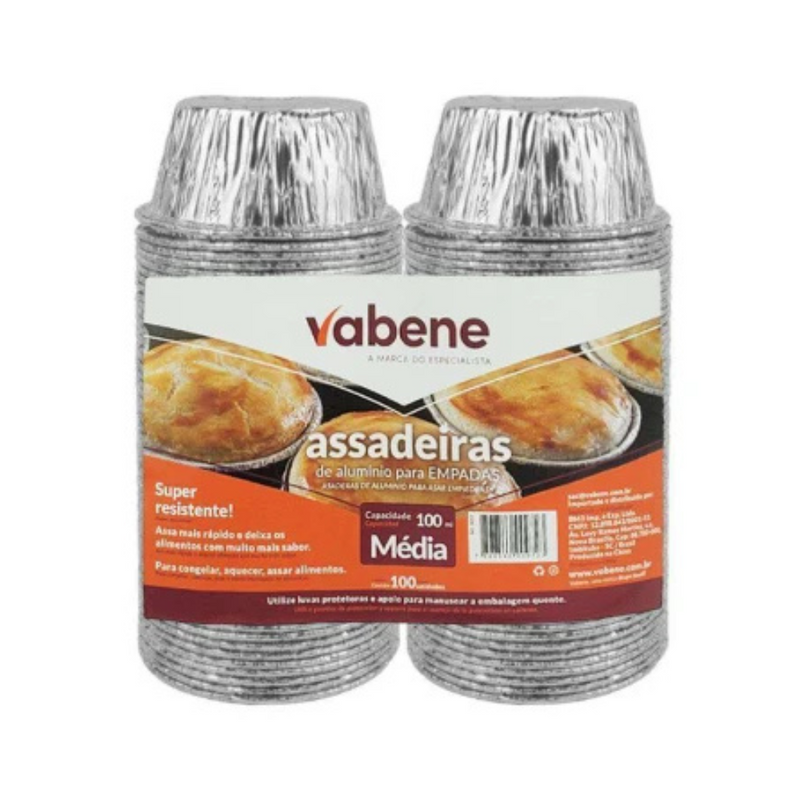 Assadeira De Alumínio Para Empada 100ml 100un - Vabene