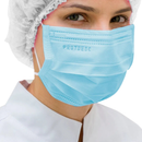 Máscara Cirúrgica Tripla Azul Com Elástico 50un - Vabene