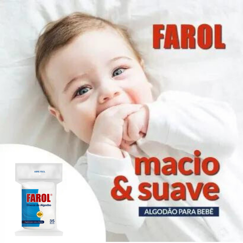 Algodão Hídrófilo 35 Disco - Farol