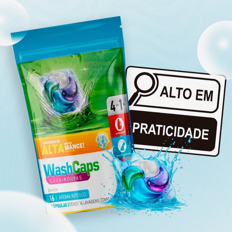 Lava Roupas Em Cápsulas Pacote 16un - Wash Caps