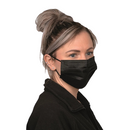 Máscara Cirúrgica Tripla TNT Preta Com Elástico 50un -  Talge