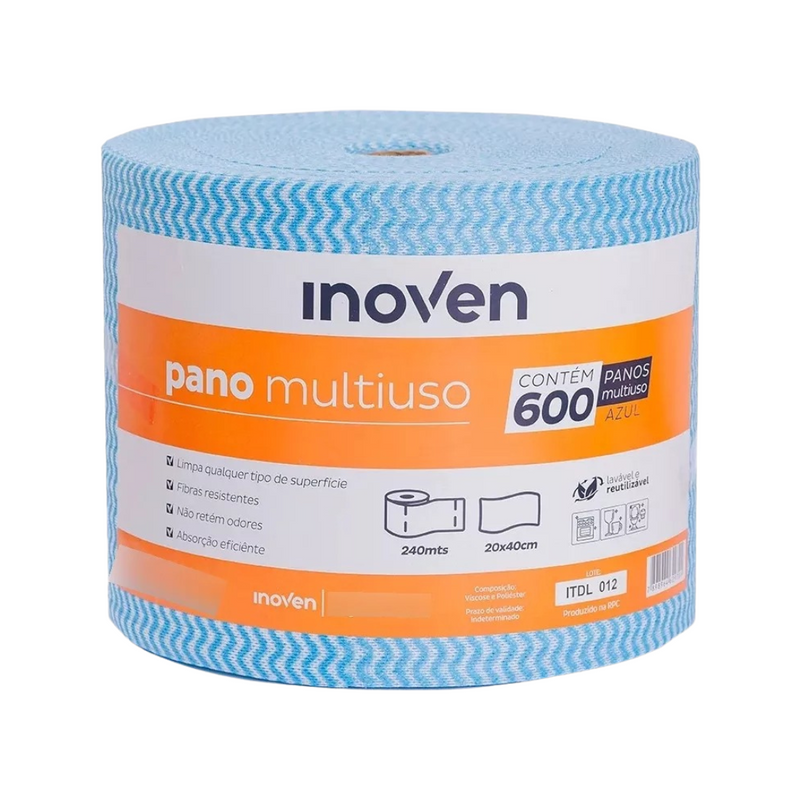 Pano Multiuso 20cm x 240m Azul - Inoven