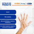 Luva Plástica Estéril 100un - Medix