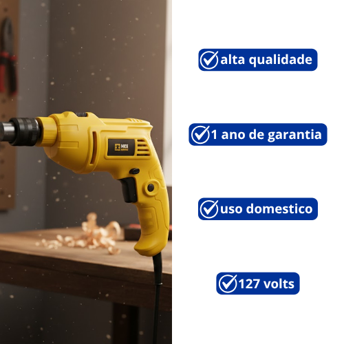 Furadeira De Impacto 127V  + 1 Ano de Garantia - Mb Tools