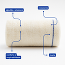 Atadura de Crepom 13 Fios 12cm x 1,8m 12 Rolos - Unicare