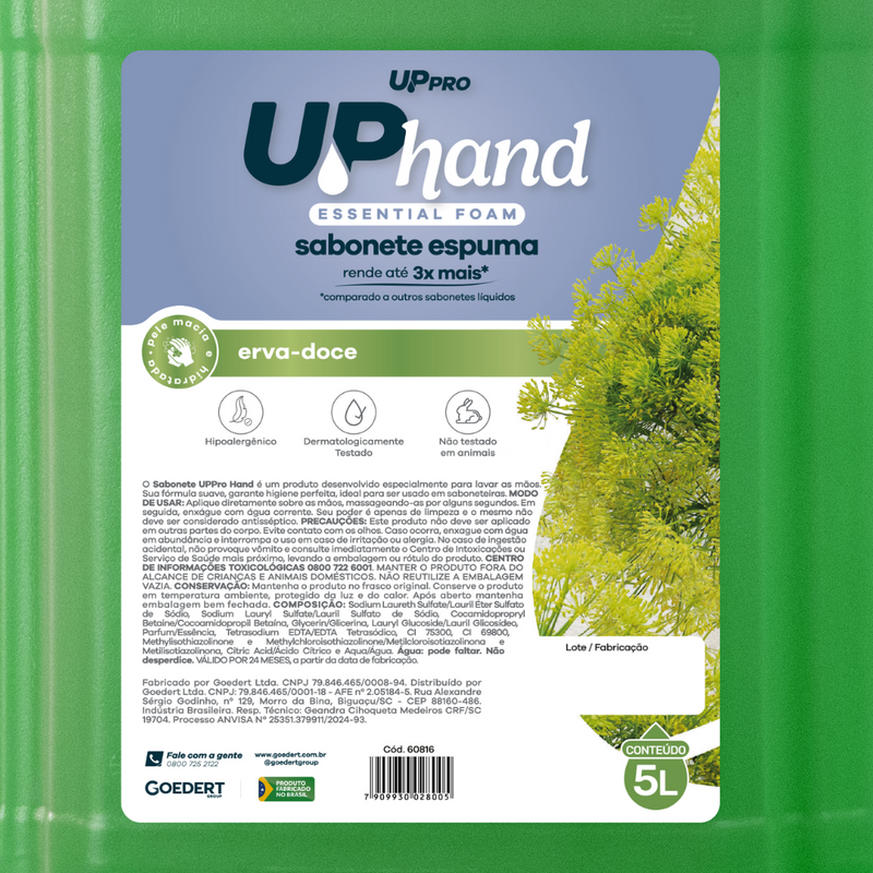 Sabonete De Espuma 5l Erva Doce - Up Pro Nobre