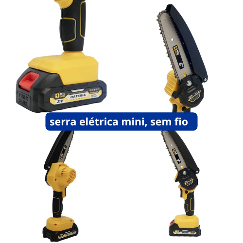 Mini Serra Elétrica Recarregável + 1 Ano de Garantia - MB Tools