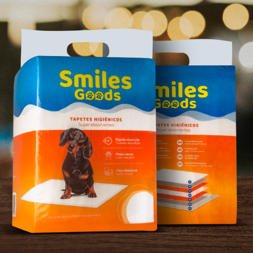 Tapete Higiênico Para Cães 60x55cm 7un - Smiles Goods