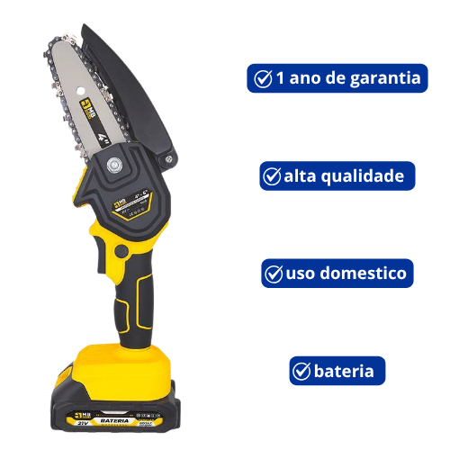 Mini Serra Elétrica Recarregável + 1 Ano de Garantia - MB Tools