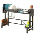 Escorredor De Louça Suspenso Para Pia Inox Preto Ajustável - MC